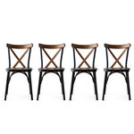 Ahşap Ekol 4 jedálenské stoličky, orech