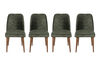 Dallas 4 jedálenské stoličky, orech / tmavá zelená