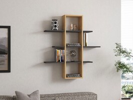 Ardo štýlová nástenná polica, dub Sapphire / antracit