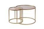 Aurum sada okrúhlych konferenčných stolíkov, zlatá / bronz