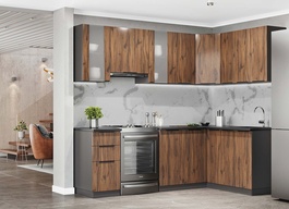 Kuchyňa CASA 19016 rohová orech/antracit