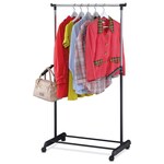 ABD-1212 BK - Stojan na šaty, čierna farba, kov / plast, chróm