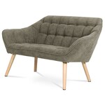 AK-322 LAN2 - Dvojmiestna sedačka, poťah hľuzovková látka, drevené nohy, masív kaučukovník