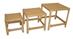 Set 3 kusov ratanových stolíkov