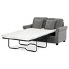 ASB-4170 GREY2 - Rozkladacia pohovka s matracom, 2-miestna, poťah menčestrová šedá látka