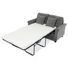 ASB-4170 GREY2 - Rozkladacia pohovka s matracom, 2-miestna, poťah menčestrová šedá látka