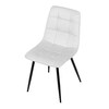 DCL-X7015 WT2 - Stolička jedálenská, biela látka, štvornohá kovová podnož, čierny mat