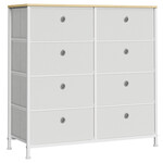 AUK-E1024 WT - Komoda, 80x30x82 cm, MDF, kov, netkaná textília