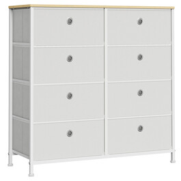 AUK-E1024 WT - Komoda, 80x30x82 cm, MDF, kov, netkaná textília