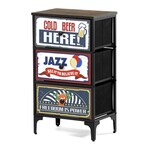 AUK-W2001 BK - Komoda s 3 zásuvkami, 45x30x77