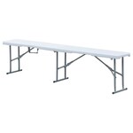 AZ-K1001 WT - Lavica campingová, skladacia, s madlom pre ľahké prenášanie