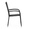 AZC-S2113 BK - Stolička záhradná, čierny umelý ratan, kov, stohovateľná.