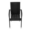 AZC-S2113 BK - Stolička záhradná, čierny umelý ratan, kov, stohovateľná.