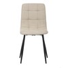 CT-281 CRM2 - Jedálenská stolička, poťah krémová látka, kovová štvornohá podnož, čierny mat