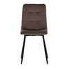 CT-281 BR4 - Stolička jedálenská, hnedá zamatová látka, nohy čierny kov