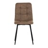 CT-281 COF3 - Stolička jedálenská, béžová látka cowboy, nohy čierny kov