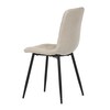 CT-281 CRM2 - Jedálenská stolička, poťah krémová látka, kovová štvornohá podnož, čierny mat