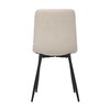 CT-281 CRM2 - Jedálenská stolička, poťah krémová látka, kovová štvornohá podnož, čierny mat
