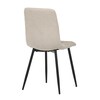 CT-281 CRM2 - Jedálenská stolička, poťah krémová látka, kovová štvornohá podnož, čierny mat