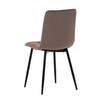 CT-281 BR4 - Stolička jedálenská, hnedá zamatová látka, nohy čierny kov