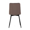CT-281 BR4 - Stolička jedálenská, hnedá zamatová látka, nohy čierny kov