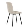 CT-281 CRM2 - Jedálenská stolička, poťah krémová látka, kovová štvornohá podnož, čierny mat