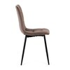 CT-281 BR4 - Stolička jedálenská, hnedá zamatová látka, nohy čierny kov