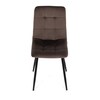 CT-281 BR4 - Stolička jedálenská, hnedá zamatová látka, nohy čierny kov