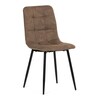 CT-281 COF3 - Stolička jedálenská, béžová látka cowboy, nohy čierny kov
