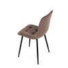 CT-281 BR4 - Stolička jedálenská, hnedá zamatová látka, nohy čierny kov