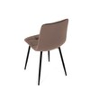 CT-281 BR4 - Stolička jedálenská, hnedá zamatová látka, nohy čierny kov