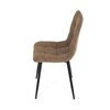 CT-281 COF3 - Stolička jedálenská, béžová látka cowboy, nohy čierny kov