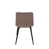 CT-281 BR4 - Stolička jedálenská, hnedá zamatová látka, nohy čierny kov