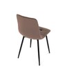 CT-281 BR4 - Stolička jedálenská, hnedá zamatová látka, nohy čierny kov