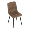 CT-281 COF3 - Stolička jedálenská, béžová látka cowboy, nohy čierny kov