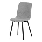 CT-283 SIL2 - Stolička jedálenská, strieborná látka, nohy čierny kov