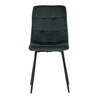 CT-281 GRN4 - Stolička jedálenská, zelená zamatová látka, nohy čierny kov