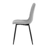 CT-283 SIL2 - Stolička jedálenská, strieborná látka, nohy čierny kov