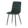 CT-281 GRN4 - Stolička jedálenská, zelená zamatová látka, nohy čierny kov
