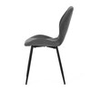 CT-285 GREY2 - Stolička jedálenská, šedá látka, čierne kovové nohy