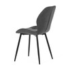 CT-285 GREY2 - Stolička jedálenská, šedá látka, čierne kovové nohy