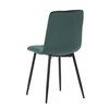 CT-281 GRN4 - Stolička jedálenská, zelená zamatová látka, nohy čierny kov