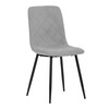 CT-283 SIL2 - Stolička jedálenská, strieborná látka, nohy čierny kov