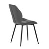 CT-285 GREY2 - Stolička jedálenská, šedá látka, čierne kovové nohy