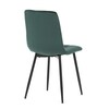 CT-281 GRN4 - Stolička jedálenská, zelená zamatová látka, nohy čierny kov
