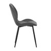 CT-285 GREY2 - Stolička jedálenská, šedá látka, čierne kovové nohy