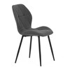 CT-285 GREY2 - Stolička jedálenská, šedá látka, čierne kovové nohy