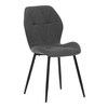 CT-285 GREY2 - Stolička jedálenská, šedá látka, čierne kovové nohy