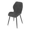 CT-285 GREY2 - Stolička jedálenská, šedá látka, čierne kovové nohy