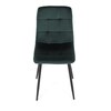 CT-281 GRN4 - Stolička jedálenská, zelená zamatová látka, nohy čierny kov